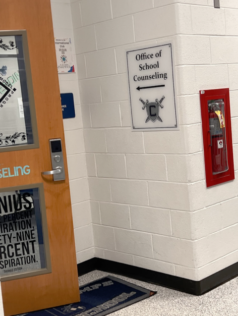 The office of counseling is home to the offices of all the counselors at Champe. Students have gone there to discuss scheduling conflicts with their counselors.
