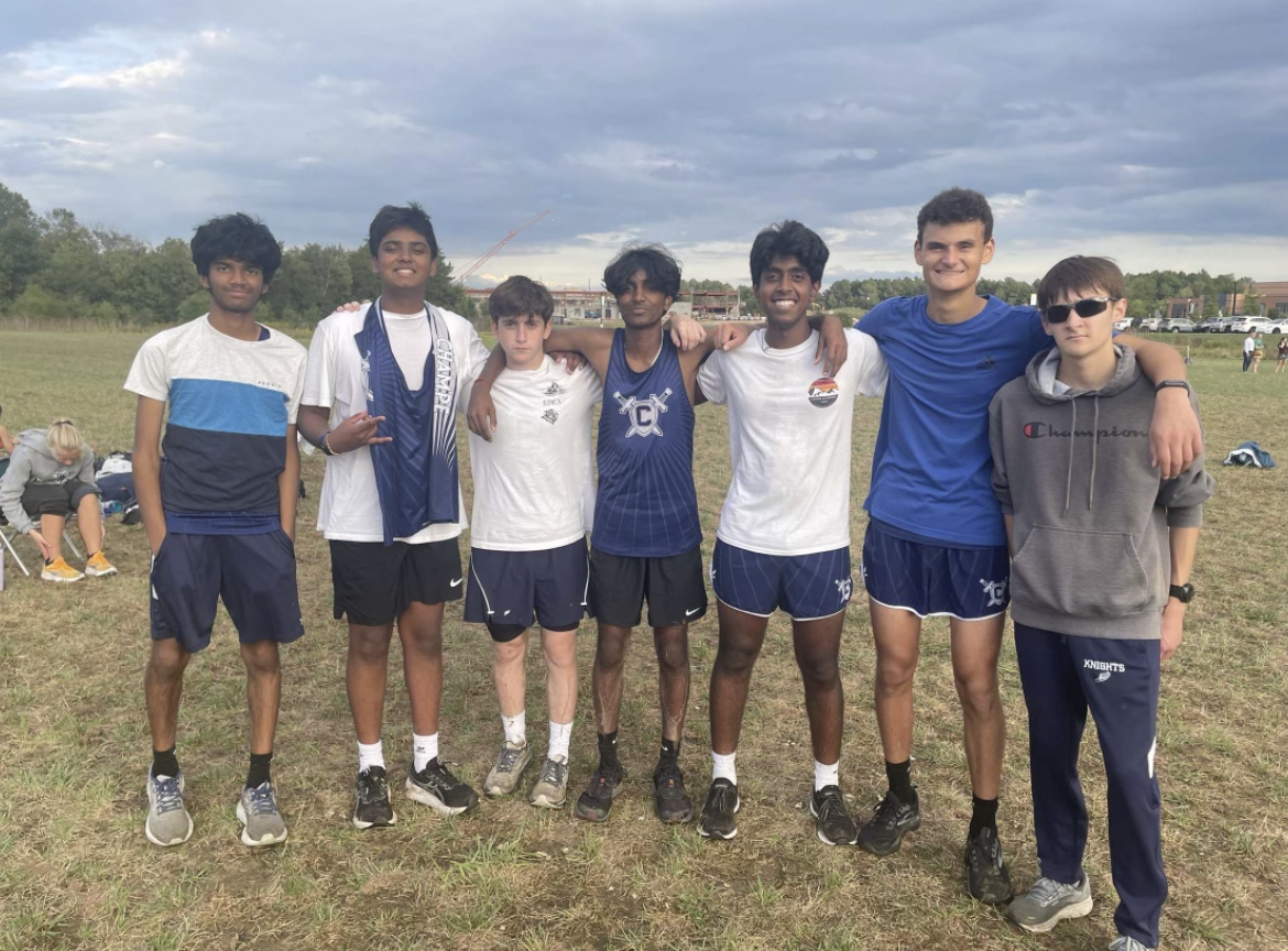 Members of the John Champe Boys Cross Country team