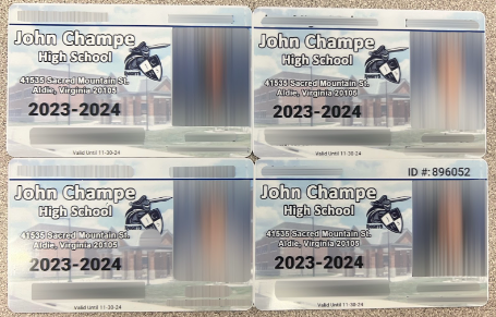 A mini-collage of students new 2023-2024 school IDs.