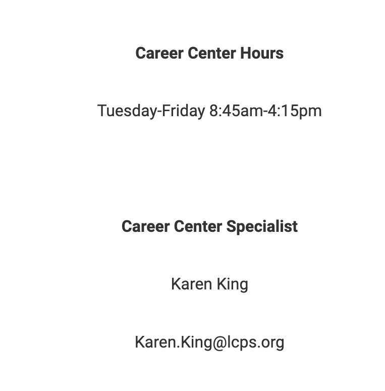 College Visits in The Career Center