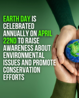 A poster created with the details about National Earth Day, which was made to advertise the celebration on Instagram. 