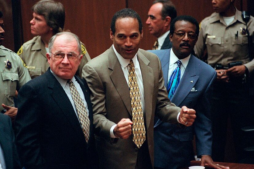 O.J Simpson at his trial in 1995.