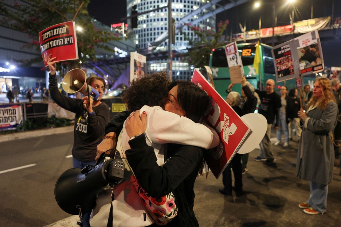 People are celebrating the ceasefire. Photo courtesy of CNN.