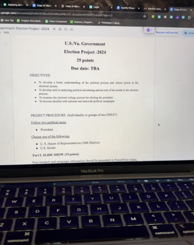 Government classes are taking advantage of the election and are assigning their students work to help them analyze the process. 
