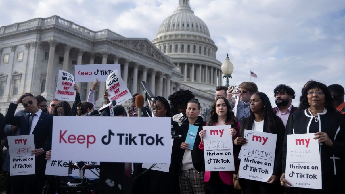 Protests gathered outside the US Capital in hopes of their voices being heard about TikTok (Photo courtesy of CNN)
