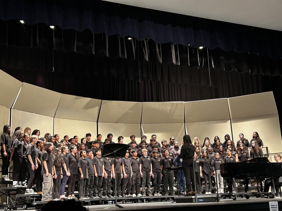 This is a photo of Mercer's choir at their pre-assessment concert. 