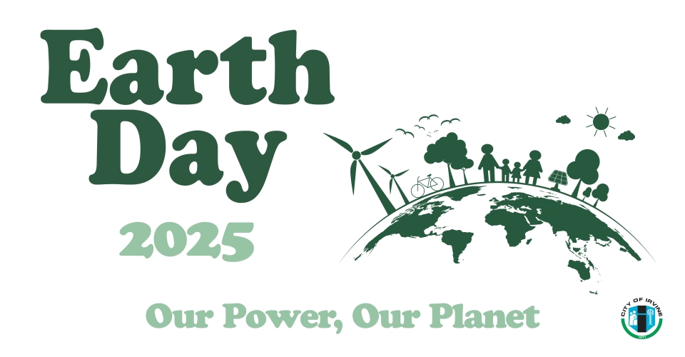 Earth day banner advocating for the holiday and spreading messages about protecting our planet. 