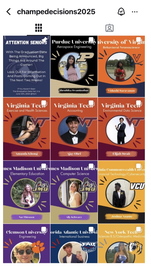 Champe decisions instagram account.