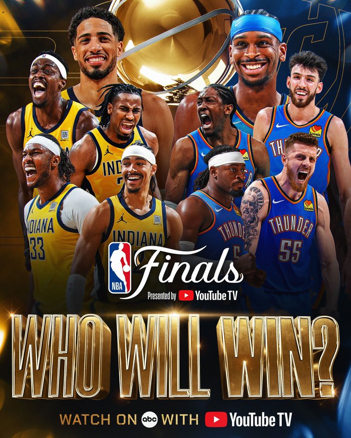 A poster advertising the matchup set to begin on June 5th (@NBA on X)